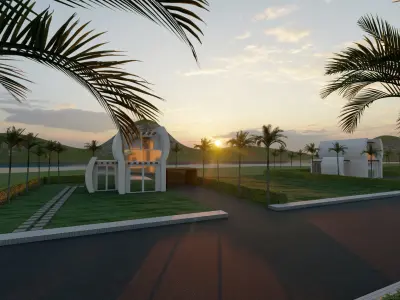 3D Dubai Villa Neighborhood  3D model