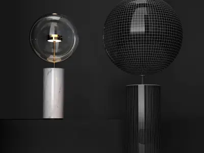 Giopato and Coombes Bolle Soffio table lamp 3D model
