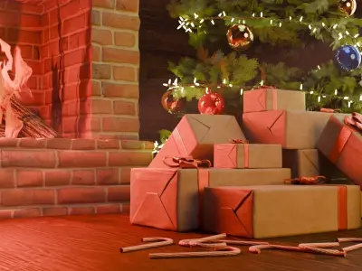 christmas scene 3D model