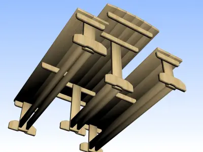 OUTDOOR FURNITURE 09 Low-poly 3D model