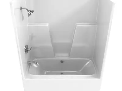 Maax BG6034C AcrylX Alcove Center Drain One-Piece Tub Shower 3D model