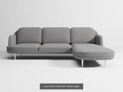 Lune sofas collection 3D Model Pack