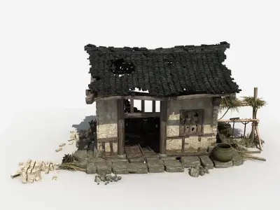 Chinese Broken house 3D model