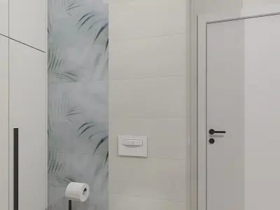 Cozy bright shower room 3D model