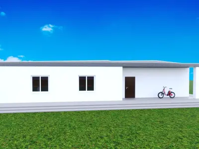 Modern house Low-poly 3D model Low-poly 3D model purchase