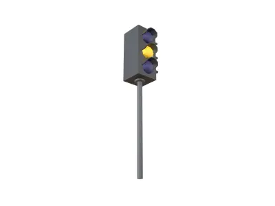 Traffic Light v2 007 Low-poly 3D model