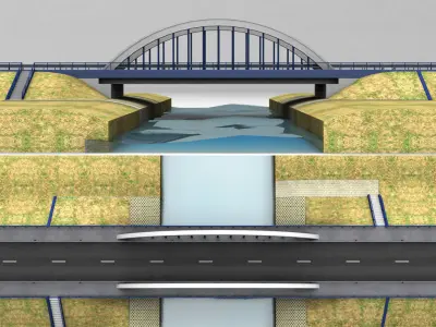 Arch Bridge small 3D model