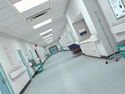 Hospital Hallway 3 MAX 3D model