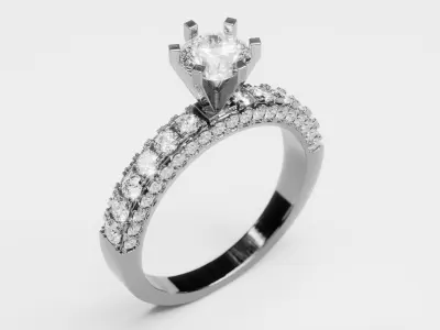 Free Solitaire Diamond Ring Free 3D print model