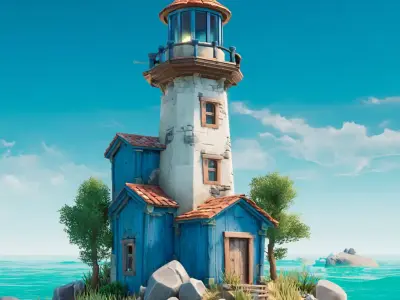 Stylized Lighthouses 3D model