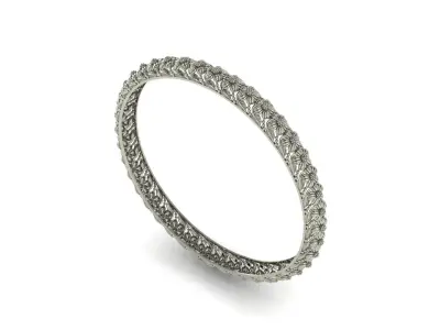 Flower Leaf Bangle Small 3D print model