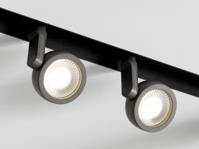 Light Set different lighting fixtures on wall 3D model