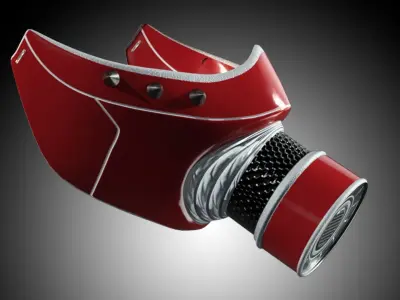 3D Gaming Asset - Cyborg City Mask-A Low-poly 3D model