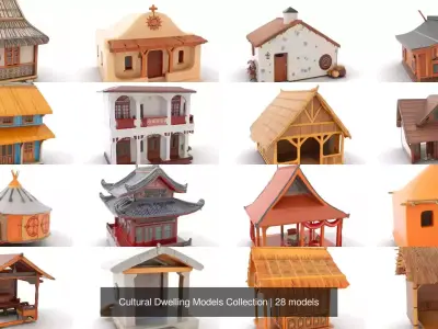 Cultural Dwelling Models Collection 3D Model Pack