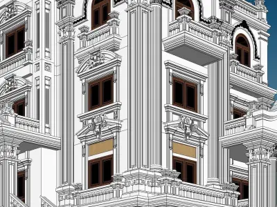 Sketchup 1007 house architecture 3D model