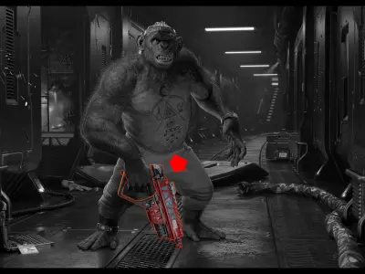 Scifi weapon 3D model