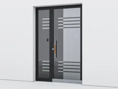 Aluminium door 86 3D model