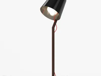 Fujiya floor and desk lamp by DareStudio 3D model