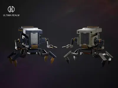 Drone Mechanic Low-poly 3D model