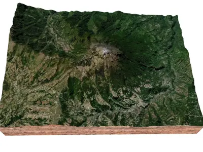 Volcan Tajumulco Stratovolcano Guatemala 3D model