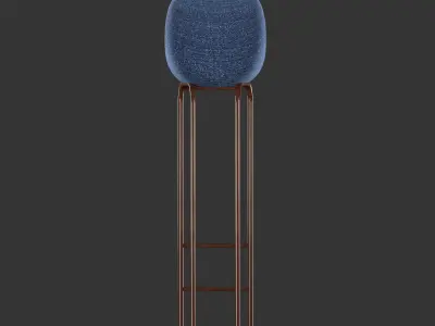 Minimalist Bar stool  Low-poly 3D model