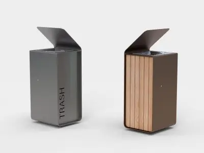 METALCO YES LITTER BIN COLLECTION 3D model