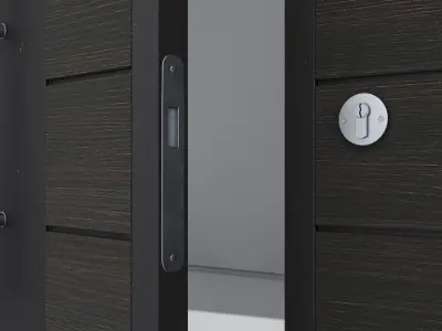 Aluminium door 63 3D model