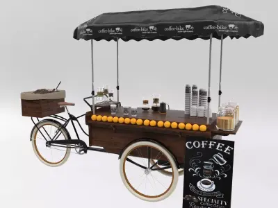 Coffee Bike mobile coffee 3D model
