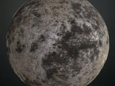 Rusty Dirty Blackish Metal Weathered PBR Seamless Texture