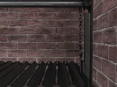 Barbecue with firewood 3D model