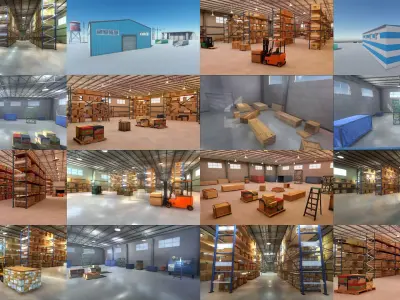 Warehouses Pack and Industrial Props Collection