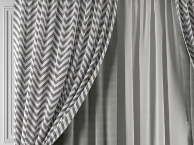Curtain Set 444 3D model