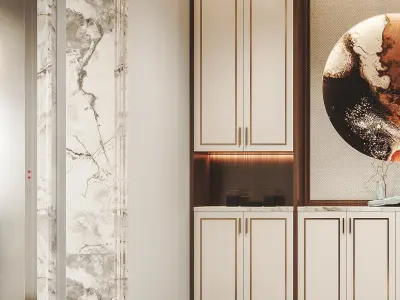 New style entrance Chinese hall 3D model