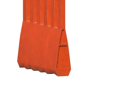 PLASTIC ROAD SAFETY BARRICADES Low-poly 3D model