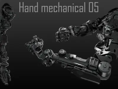 FPS Hand mechanical 05 3D model
