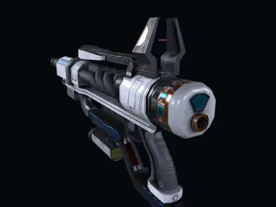 Sci-Fi Weapon Low-poly 3D model get