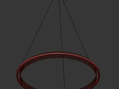 Gold ring 3D model 2