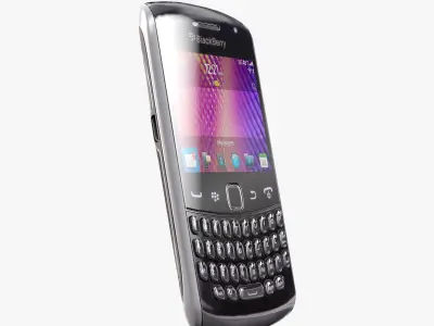 BlackBerry 9360 Black Low-poly 3D model