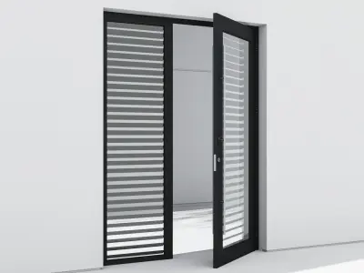Aluminium door 129 3D model