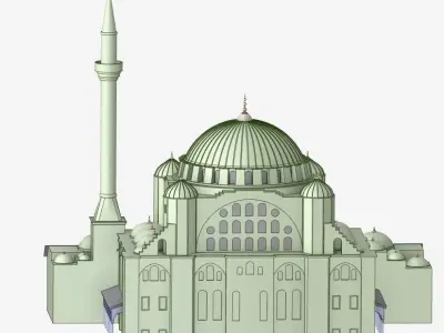 mosque mihrimah sultan edirnekapi 3D print model