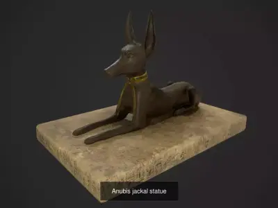 Collection of ancient Egyptian statues 3D Model Pack