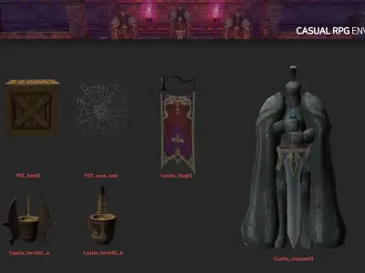 Casual RPG Environment 01 Low-poly 3D model