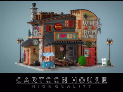Cartoon House 03 3D model