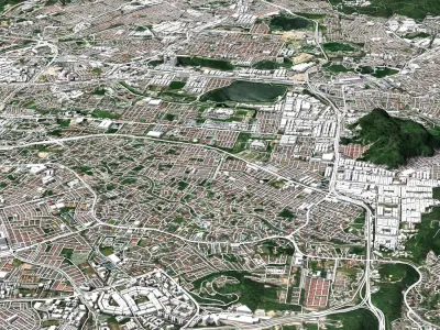 Cityscape Kuala Lumpur Malaysia 3D model