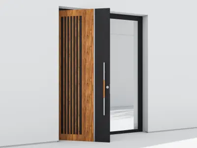 Aluminium door 97 3D model