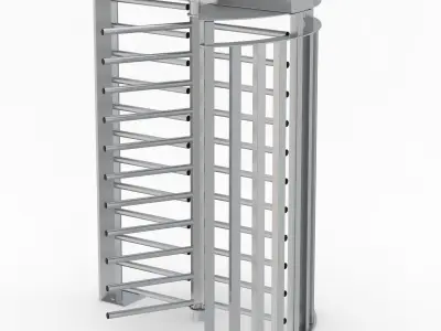 Turnstile Single Gate Full Height 3D model
