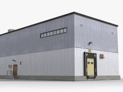 Factory x7 Low-poly 3D model