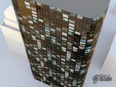 Building tall with squares Low-poly 3D model