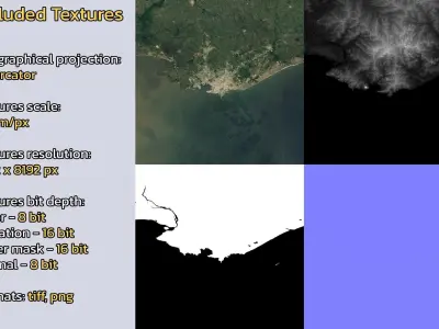 Montevideo Uruguay City Landscape 3D Model 3D model