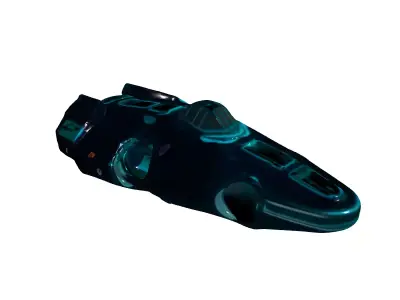 SciFi Futuristic Space Fighter Model Low-poly 3D model